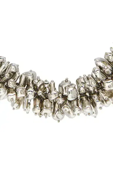 Dries Van Noten Handmade Bead Embroidered Metal Plate Necklace | Thumbnail 2
