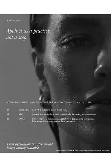 African Botanics Advanced Vitamin C + Multi-Peptides Serum | Thumbnail 6 African Botanics Advanced Vitamin C + Multi-Peptides Serum | Thumbnail 6