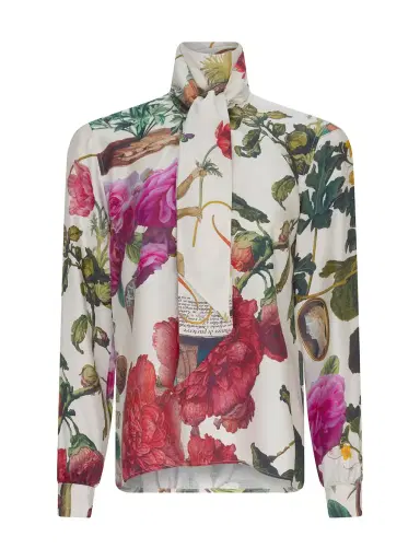 Libertine Hollyhock Slim Keith Tie Blouse | Thumbnail 1 Libertine Hollyhock Slim Keith Tie Blouse | Thumbnail 1