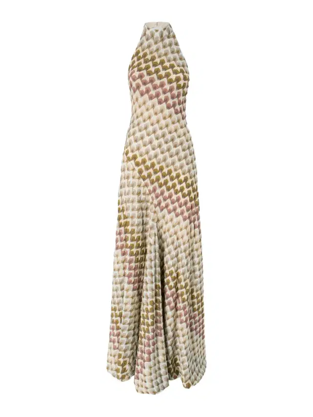 Missoni Lamé Knit High-Neck Maxi Dress