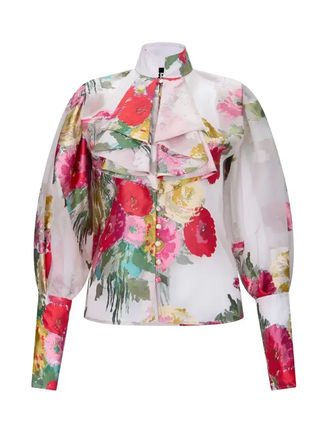 Libertine Pat Nixon Silk Bishop Sleeve Blouse