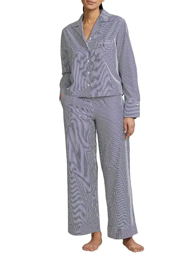Polo Ralph Lauren Women's Bailey Striped Long Pajama Set - Bengal