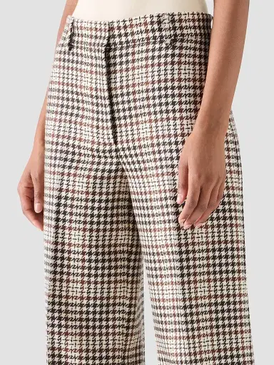 Akris punto Women's Chiaro Plaid Wool-Blend Tweed Pants | Thumbnail 4