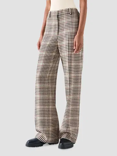 Akris punto Women's Chiaro Plaid Wool-Blend Tweed Pants | Thumbnail 5