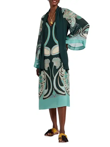 La DoubleJ Women's Midi Magnifico Dress - Blooming Tulip Dark Green | Thumbnail 3 La DoubleJ Women's Midi Magnifico Dress - Blooming Tulip Dark Green | Thumbnail 3