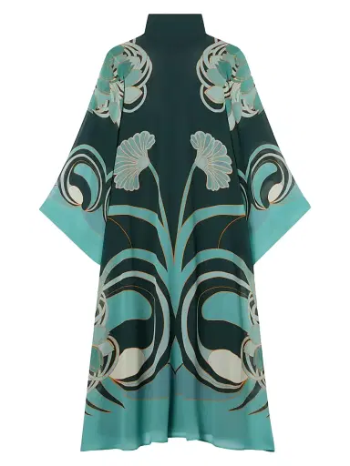 La DoubleJ Women's Midi Magnifico Dress - Blooming Tulip Dark Green | Thumbnail 1 La DoubleJ Women's Midi Magnifico Dress - Blooming Tulip Dark Green | Thumbnail 1