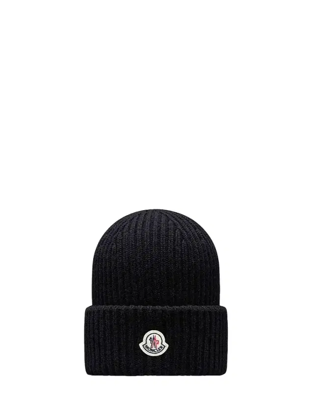 Moncler Men's Beanie Hat in Wool and Cashmere - Black