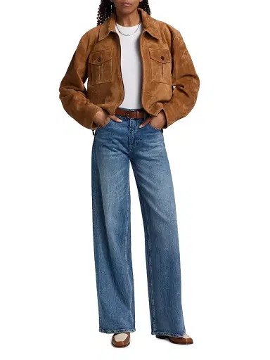ARMA Women's Narsa Gritty Suede Jacket - Cigar - Size 14 | Thumbnail 2