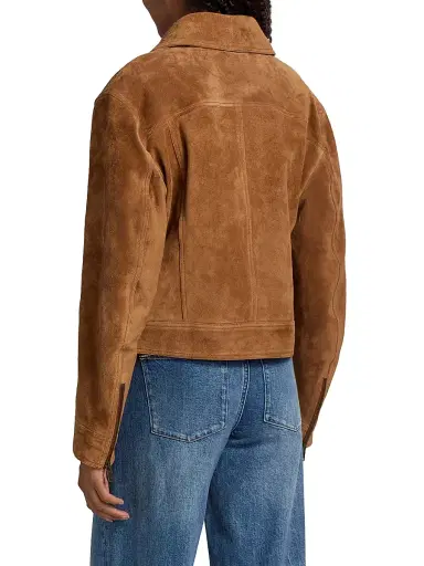 ARMA Women's Narsa Gritty Suede Jacket - Cigar - Size 14 | Thumbnail 5