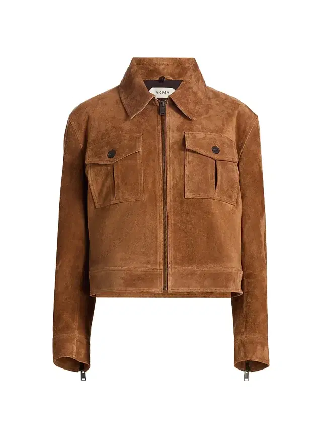 ARMA Women's Narsa Gritty Suede Jacket - Cigar