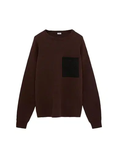 Loewe Men's Anagram Pocket Sweater - Dark Brown Black - Size XL | Thumbnail 1