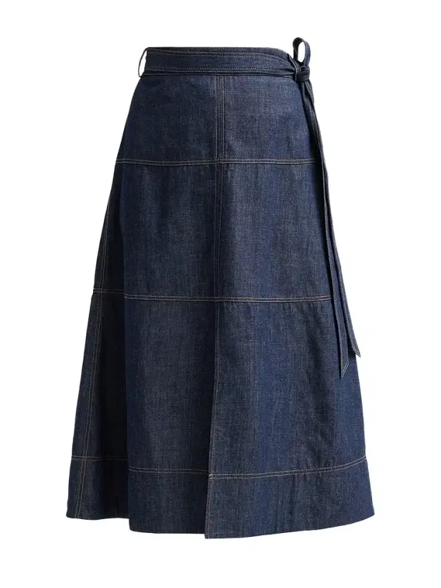 Tanya Taylor Women's Hudley Tie-Waist Denim Midi Skirt - Midnight Rinse