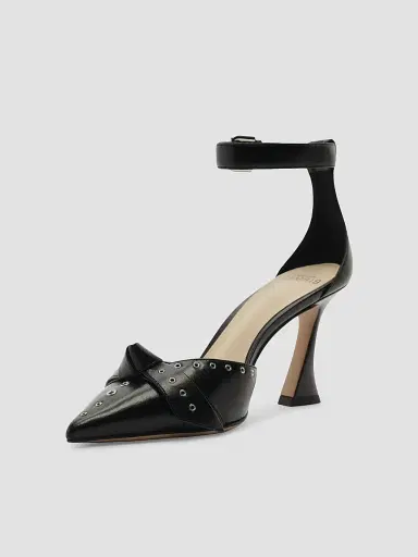 Alexandre Birman Women's Clarita 85MM Grommet-Trimmed Leather Pumps - Black - Size 11 | Thumbnail 5