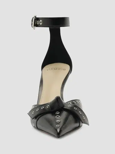 Alexandre Birman Women's Clarita 85MM Grommet-Trimmed Leather Pumps - Black - Size 11 | Thumbnail 6