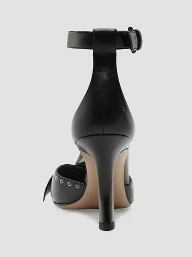Alexandre Birman Women's Clarita 85MM Grommet-Trimmed Leather Pumps - Black - Size 11 | Thumbnail 7