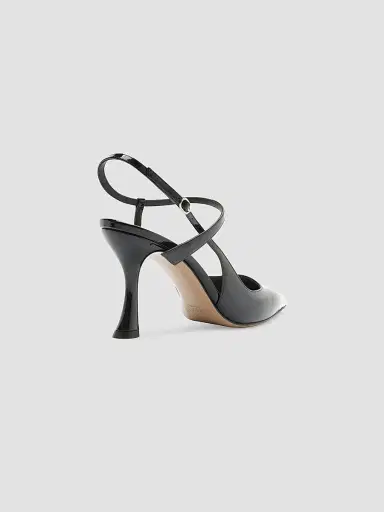 Alexandre Birman Women's Tita 85MM Leather Slingback Pumps - Black - Size 11 | Thumbnail 2