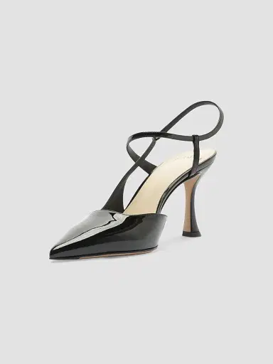 Alexandre Birman Women's Tita 85MM Leather Slingback Pumps - Black - Size 11 | Thumbnail 5