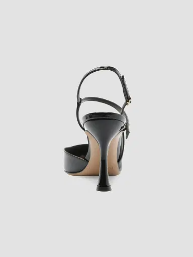 Alexandre Birman Women's Tita 85MM Leather Slingback Pumps - Black - Size 11 | Thumbnail 7