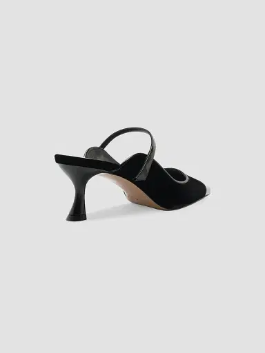 Alexandre Birman Women's Tita Wave 60MM Velvet Mules - Black | Thumbnail 2 Alexandre Birman Women's Tita Wave 60MM Velvet Mules - Black | Thumbnail 2