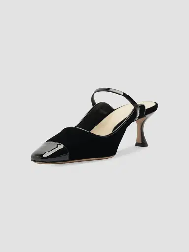 Alexandre Birman Women's Tita Wave 60MM Velvet Mules - Black | Thumbnail 5 Alexandre Birman Women's Tita Wave 60MM Velvet Mules - Black | Thumbnail 5