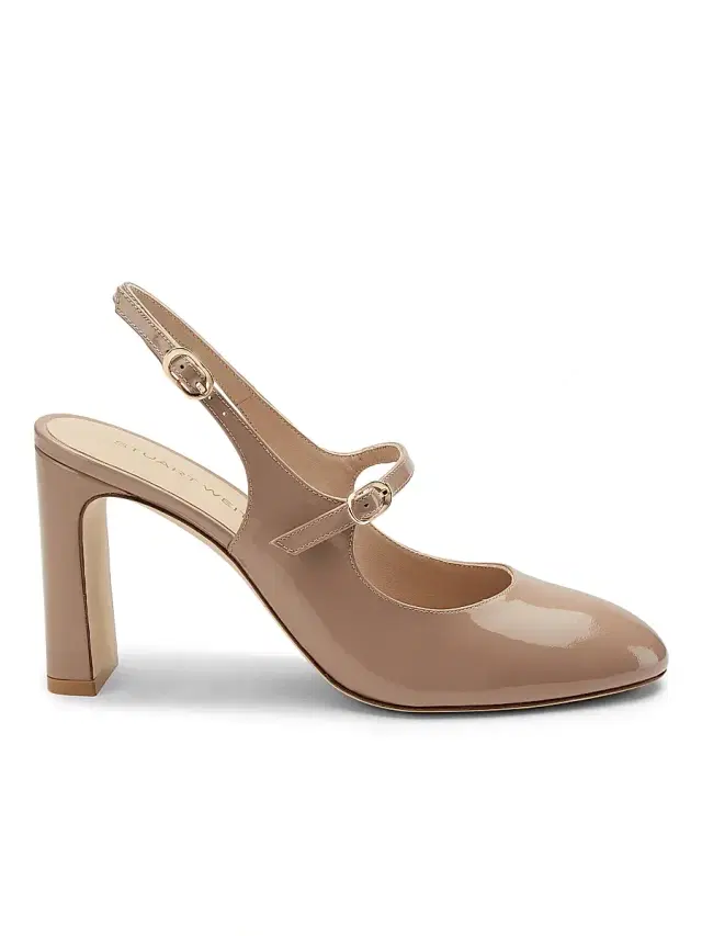 Stuart Weitzman Women's Babette Patent Leather Mary Jane Pumps - Fawn