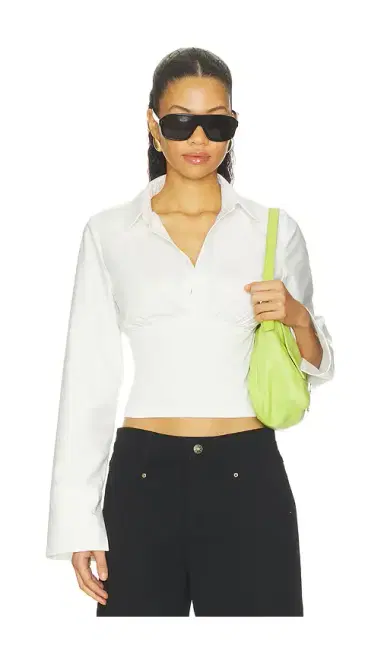 ALL THE WAYS Amika Fitted Button Up Top | Thumbnail 1