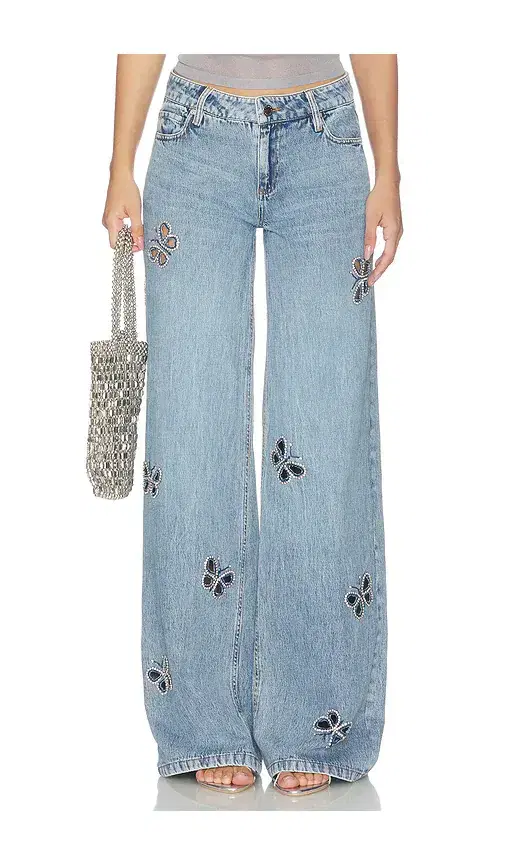 Alice + Olivia Alice + Olivia Amazing Embellished Cutout Jean
