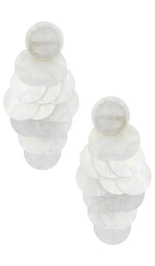 8 Other Reasons Irridescent Discs Statement Drop Earrings