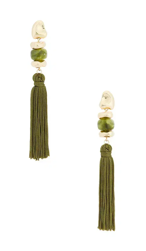 8 Other Reasons Bead Details Tassel Earrings