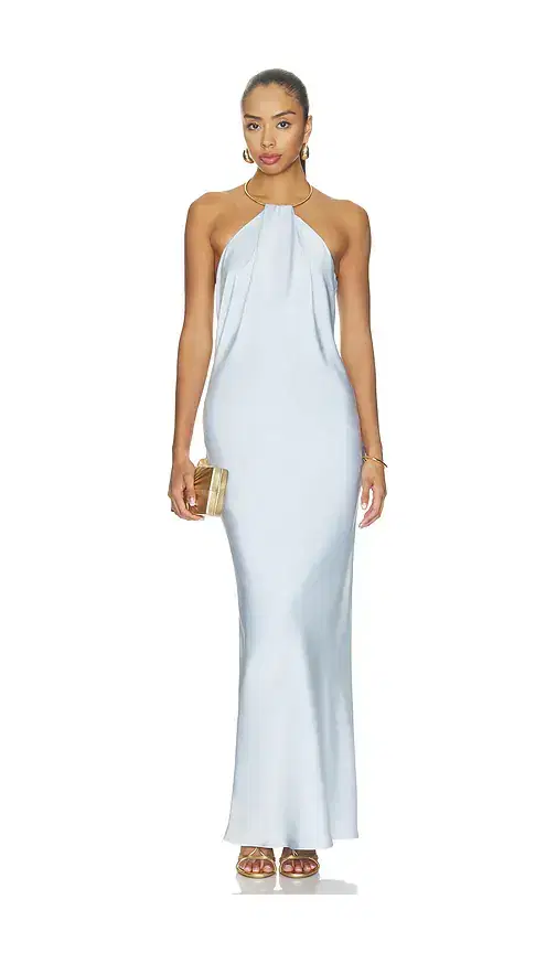 MORE TO COME August Halter Maxi Dress