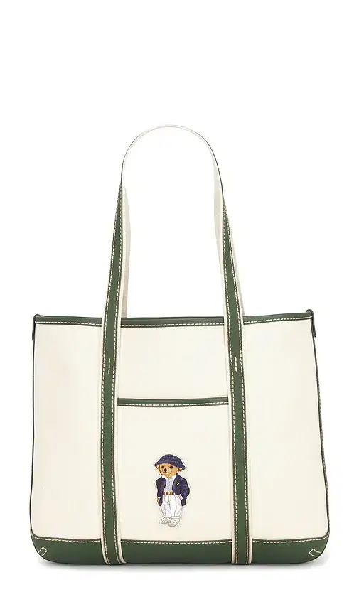 Polo Ralph Lauren Canvas Leather Tote Small Bag