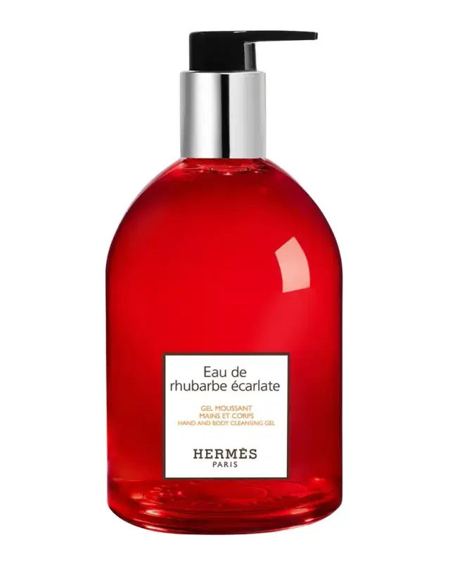 Hermes Eau de Rhubarbe Écarlate Hand and Body Cleansing Gel, 10.1 oz.