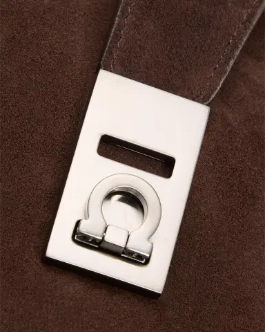 Ferragamo Men's Hug Tote Bag in Suede | Thumbnail 6 Ferragamo Men's Hug Tote Bag in Suede | Thumbnail 6