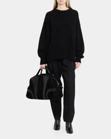 Dries Van Noten Men's Suede and Leather Duffel Crossbody Bag | Thumbnail 5 Dries Van Noten Men's Suede and Leather Duffel Crossbody Bag | Thumbnail 5