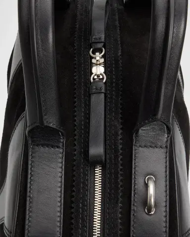 Dries Van Noten Men's Suede and Leather Duffel Crossbody Bag | Thumbnail 6 Dries Van Noten Men's Suede and Leather Duffel Crossbody Bag | Thumbnail 6