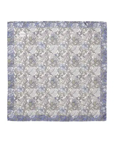 Eton Men's Tropical Floral Silk Pocket Square | Thumbnail 3 Eton Men's Tropical Floral Silk Pocket Square | Thumbnail 3