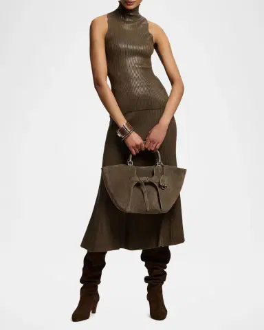 Ralph Lauren Collection The Ralph Calf-Suede Tote Bag | Thumbnail 4