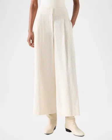 Akris punto Federica Cotton Corduroy Crop Pants | Thumbnail 2