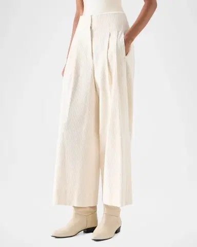 Akris punto Federica Cotton Corduroy Crop Pants | Thumbnail 4