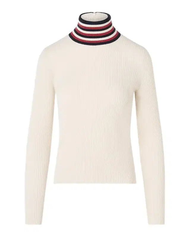 Akris punto Stripe Mock Turtleneck Wool Sweater