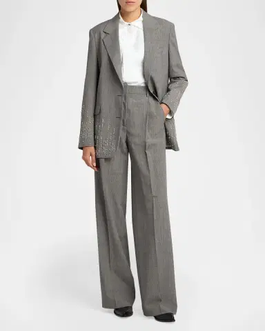 Golden Goose Embellished Prince of Wales Check Oversized Blazer | Thumbnail 2