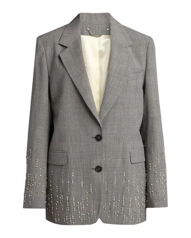 Golden Goose Embellished Prince of Wales Check Oversized Blazer