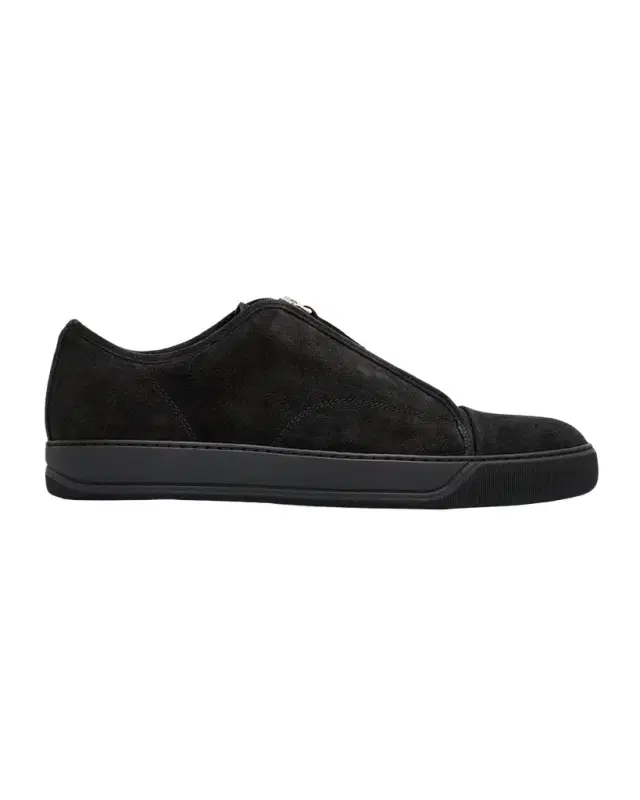 Lanvin Men's Dbb1 Suede Zip-Up Sneakers