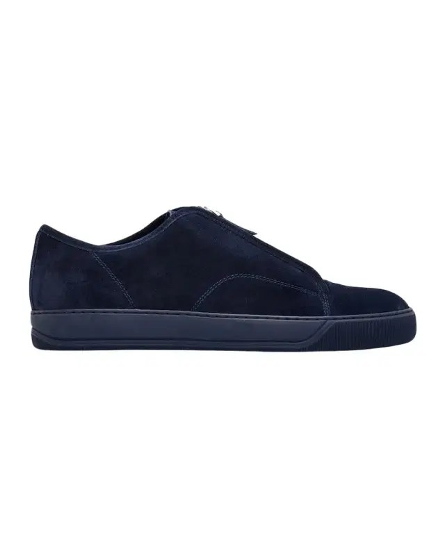 Lanvin Men's Dbb1 Suede Zip-Up Sneakers