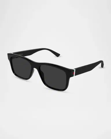Gucci Men's Gg2085S Vertical Web Square Injection Sunglasses | Thumbnail 2