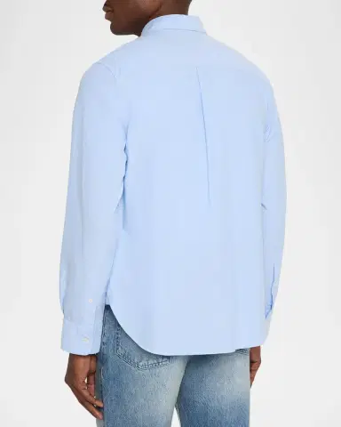 OFFICINE GÉNÉRALE Men's Cotton Oxford Button-Down Shirt | Thumbnail 3 OFFICINE GÉNÉRALE Men's Cotton Oxford Button-Down Shirt | Thumbnail 3