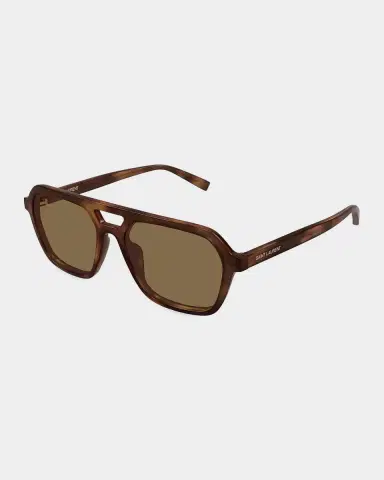 Saint Laurent Men's Acetate Navigator Sunglasses | Thumbnail 2