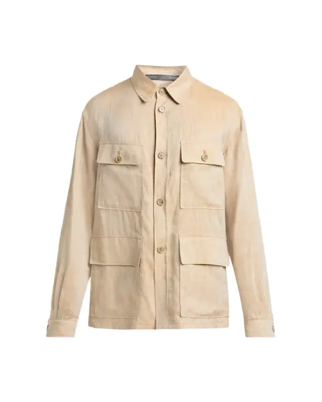 Giorgio Armani Men's Linen Relaxed-Fit Field Jacket