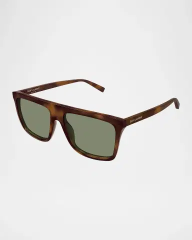 Saint Laurent Men's SL 904 Acetate Aviator Sunglasses | Thumbnail 2