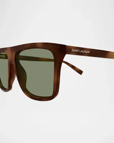 Saint Laurent Men's SL 904 Acetate Aviator Sunglasses | Thumbnail 3